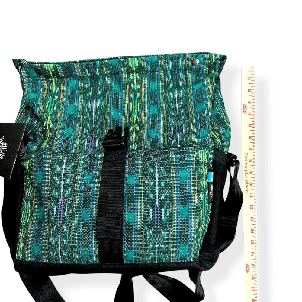 NEW ETHNOTEK Cyclo Foldover Laptop Sling Messenger Bag‎ Work Guatemala 4 Padded